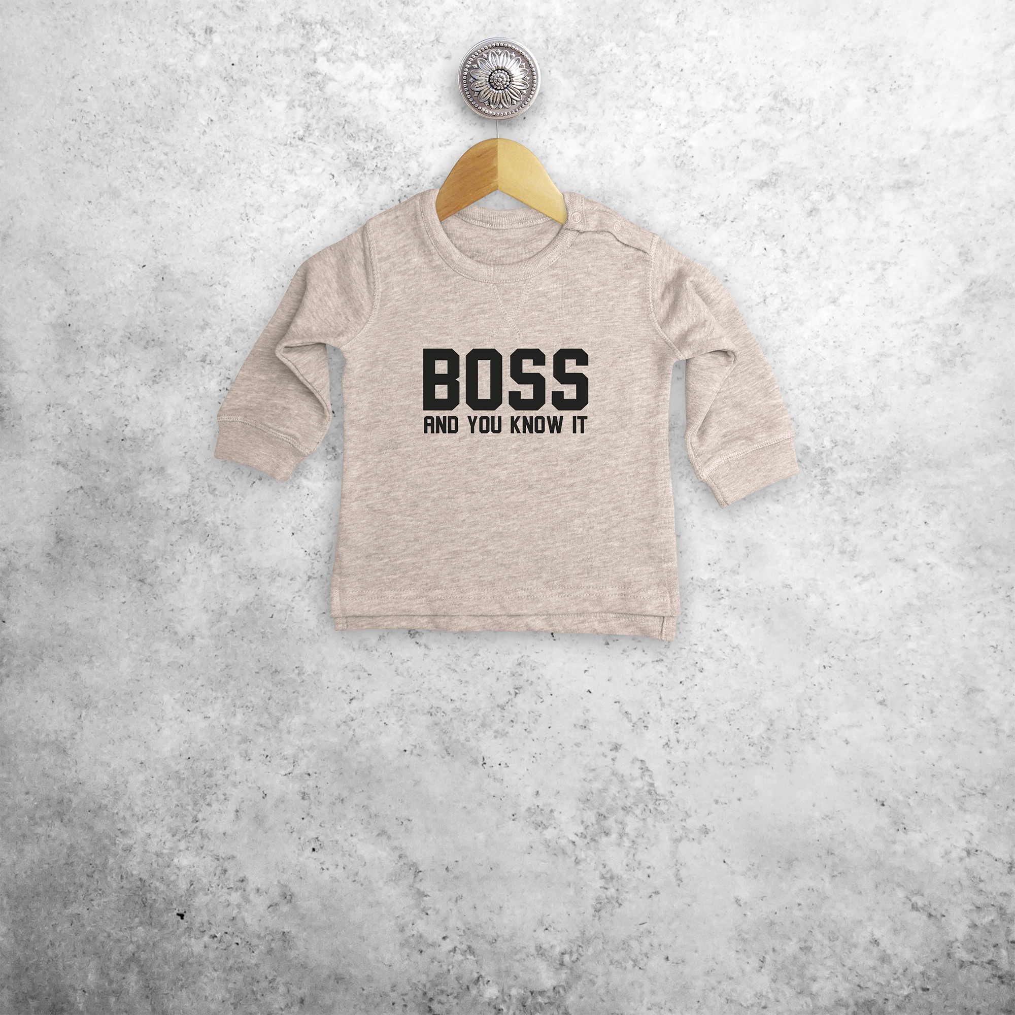 'Boss and you know it' baby sweater