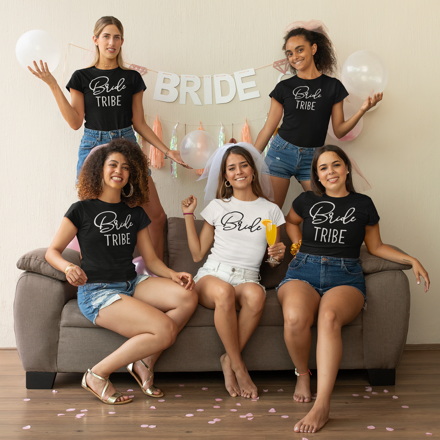 'Bride tribe' adult shirt