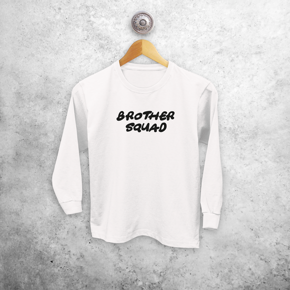 'Brother squad' kind shirt met lange mouwen