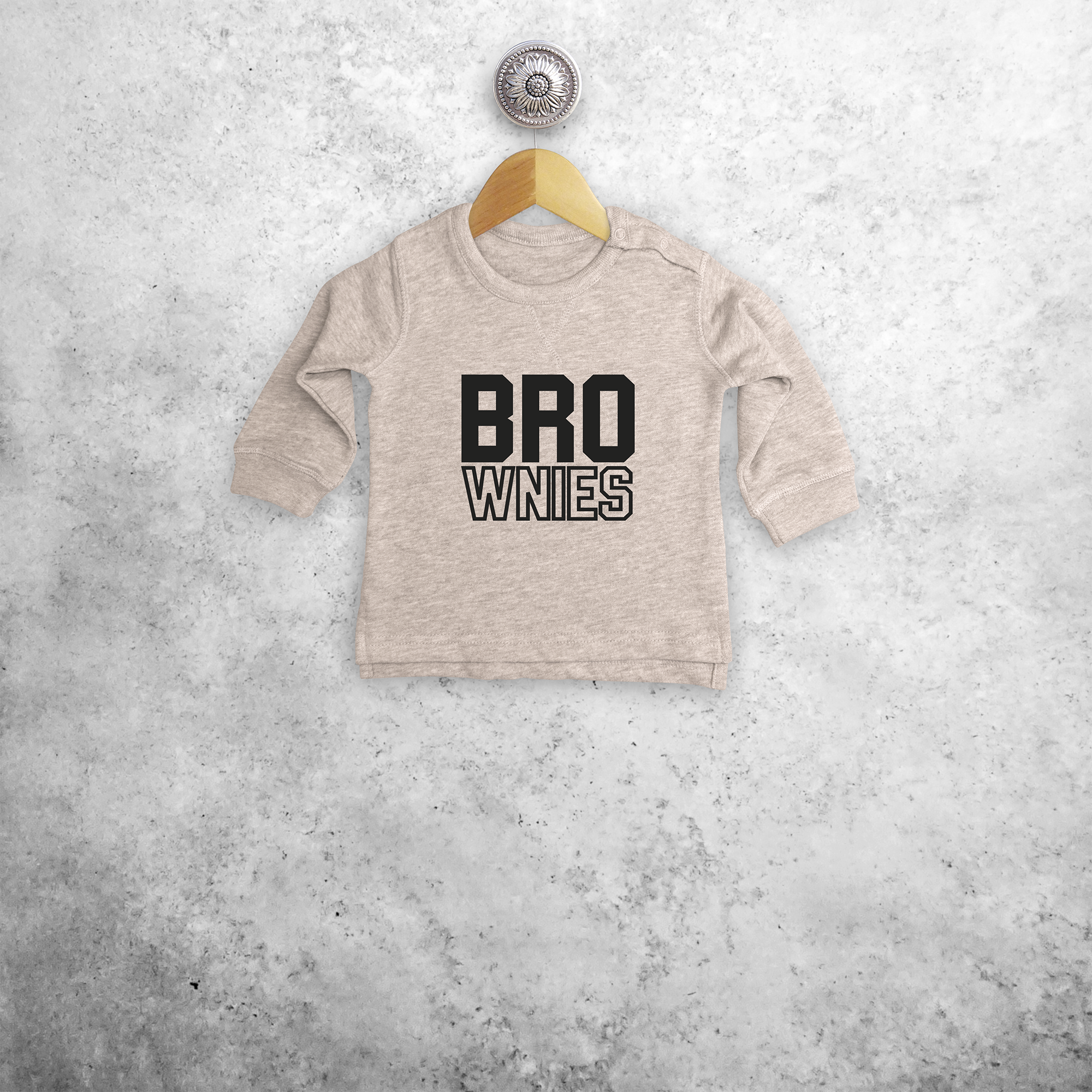 'Bro-wnies' baby trui
