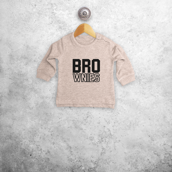 'Bro-wnies' baby trui
