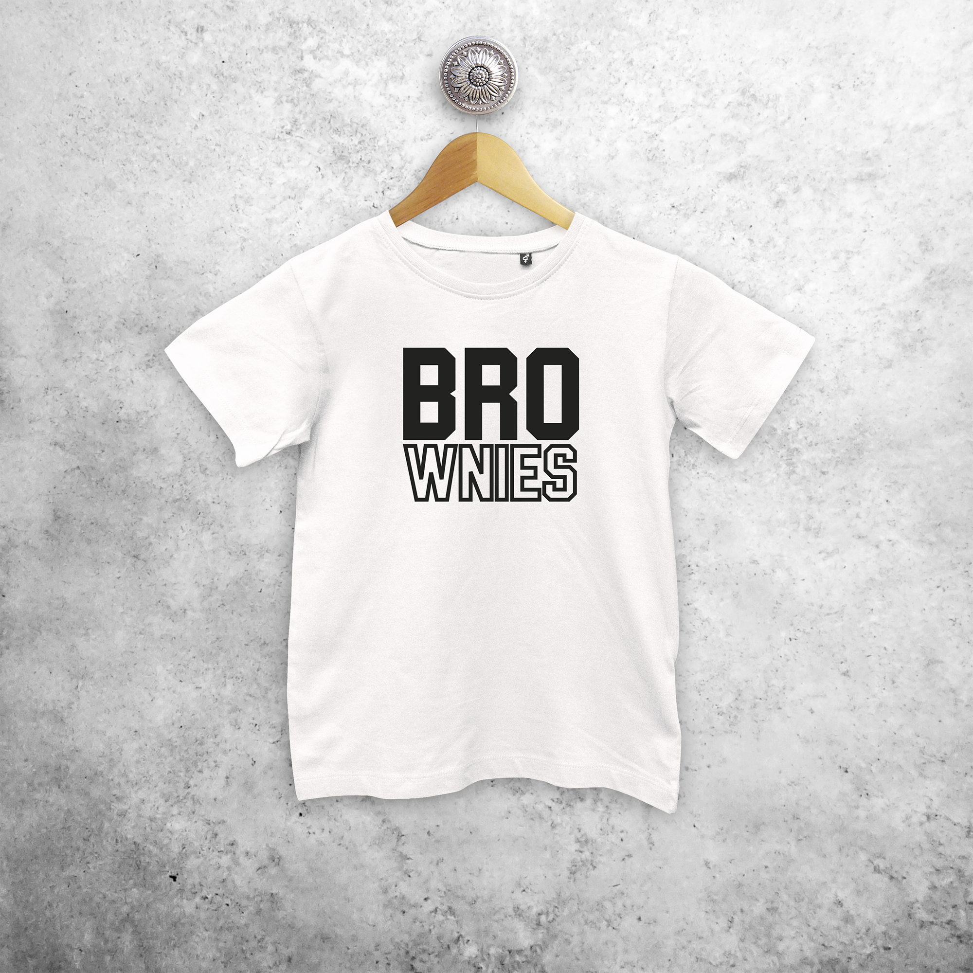 'Bro-wnies' kids shortsleeve shirt
