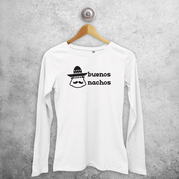 'Buenos nachos' volwassene shirt met lange mouwen