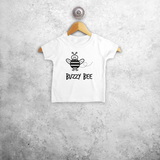'Buzzy bee' baby shirt met korte mouwen