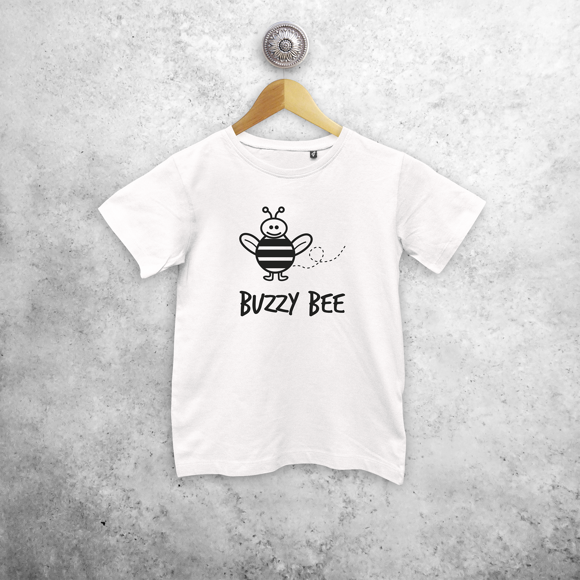 'Buzzy bee' kind shirt met korte mouwen