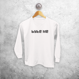 'Byte me' longsleeve kids shirt