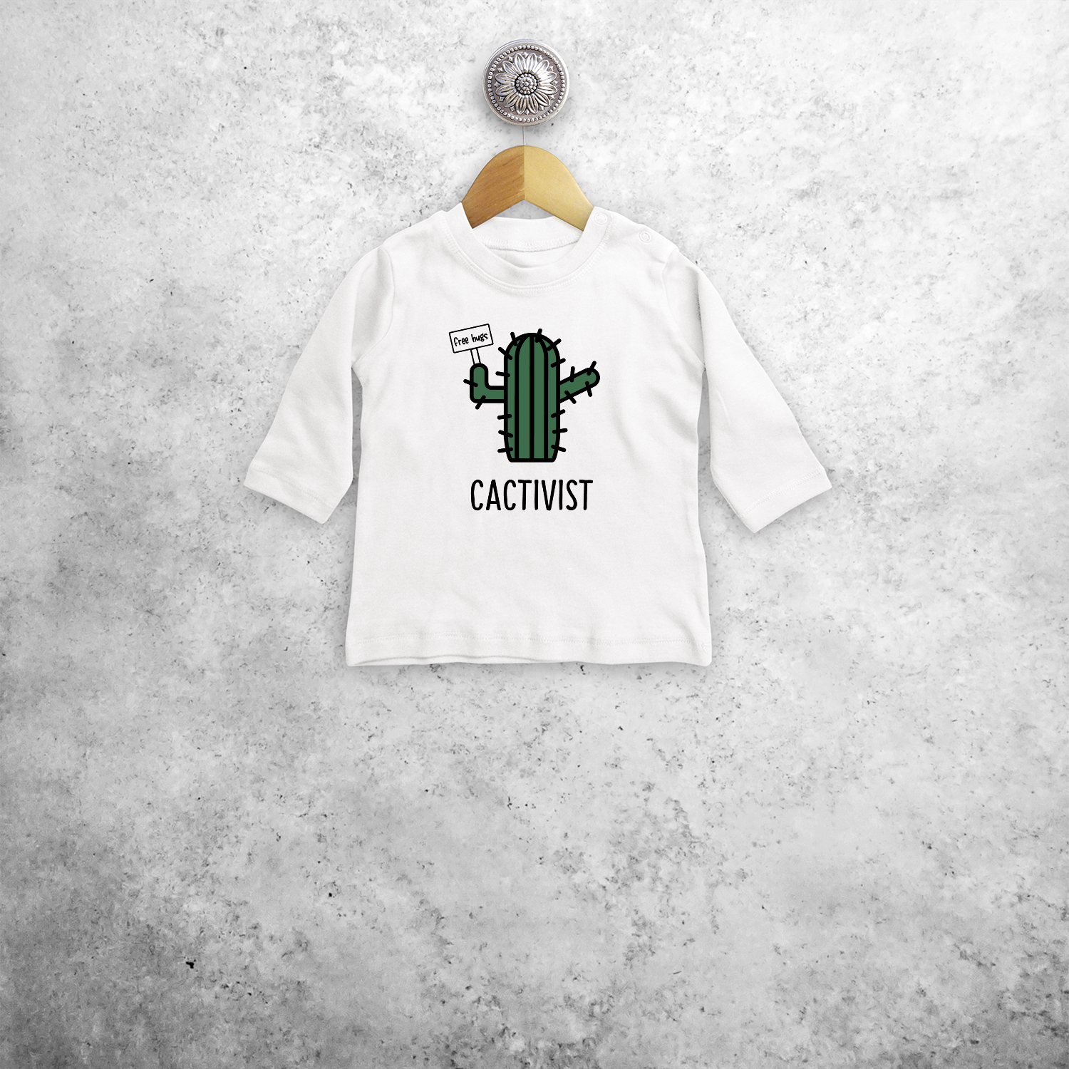 Cactivist' baby shirt met lange mouwen