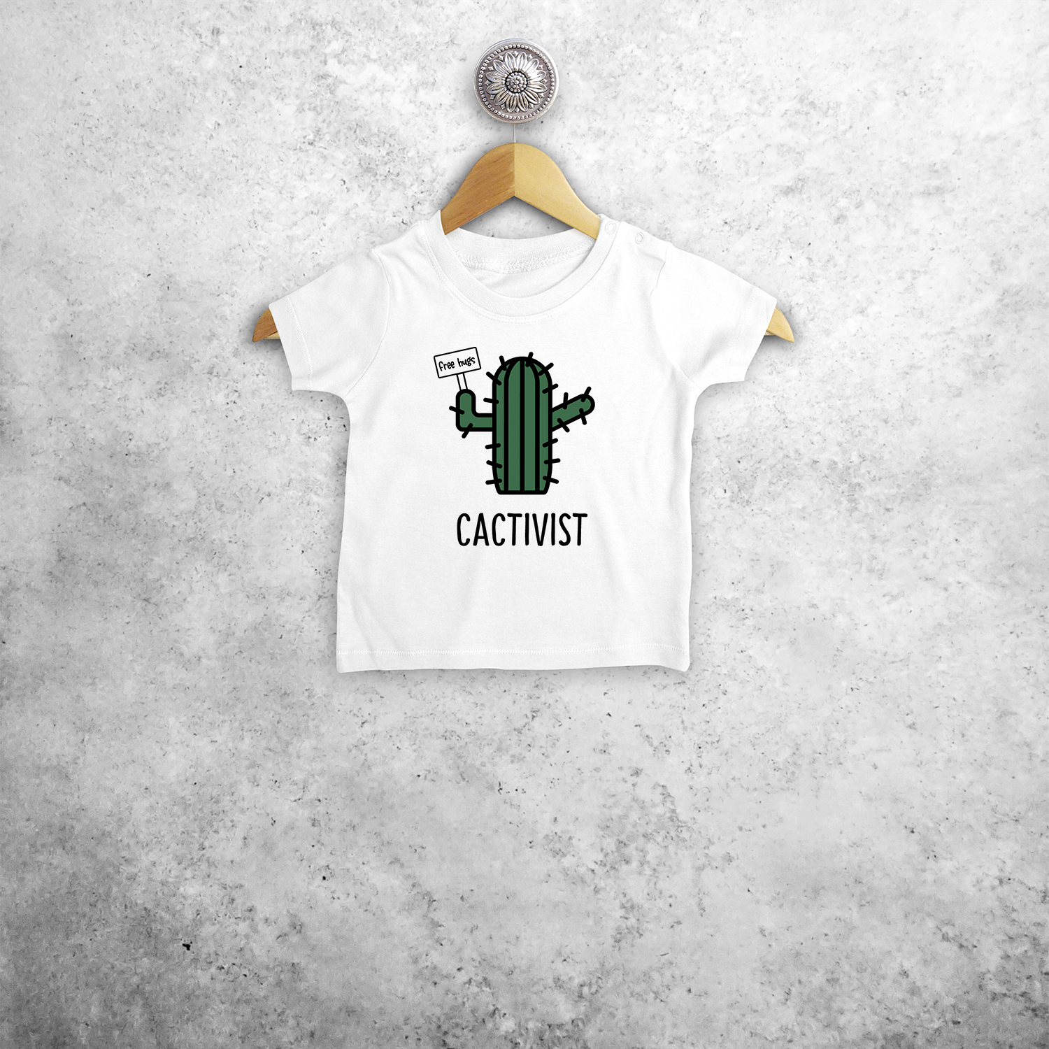 Cactivist' baby shirt met korte mouwen