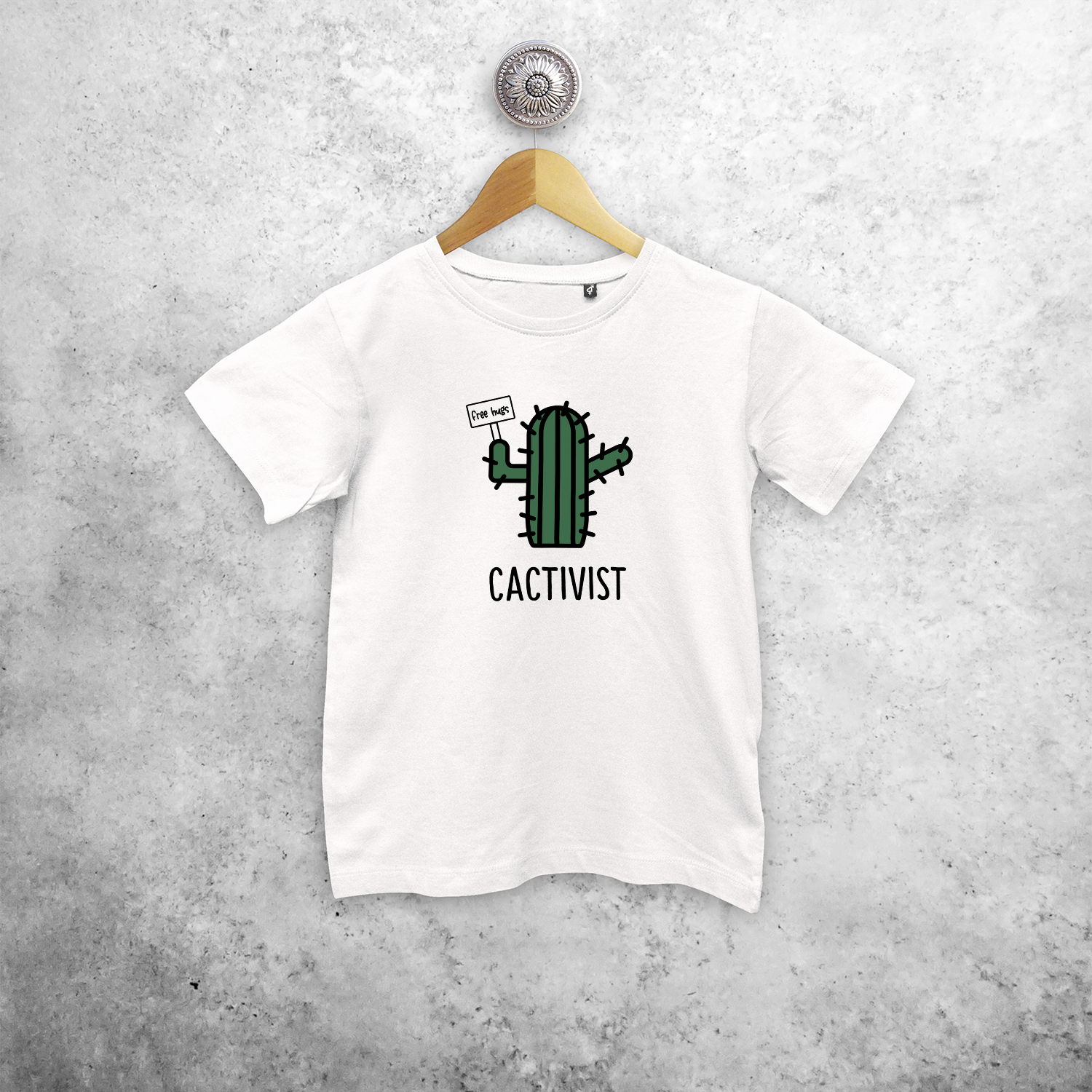 'Cactivist' kids shortsleeve shirt