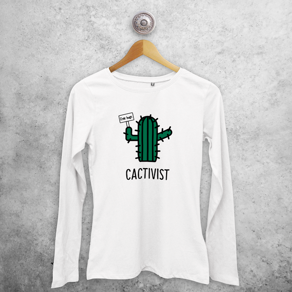 'Cactivist' adult longsleeve shirt