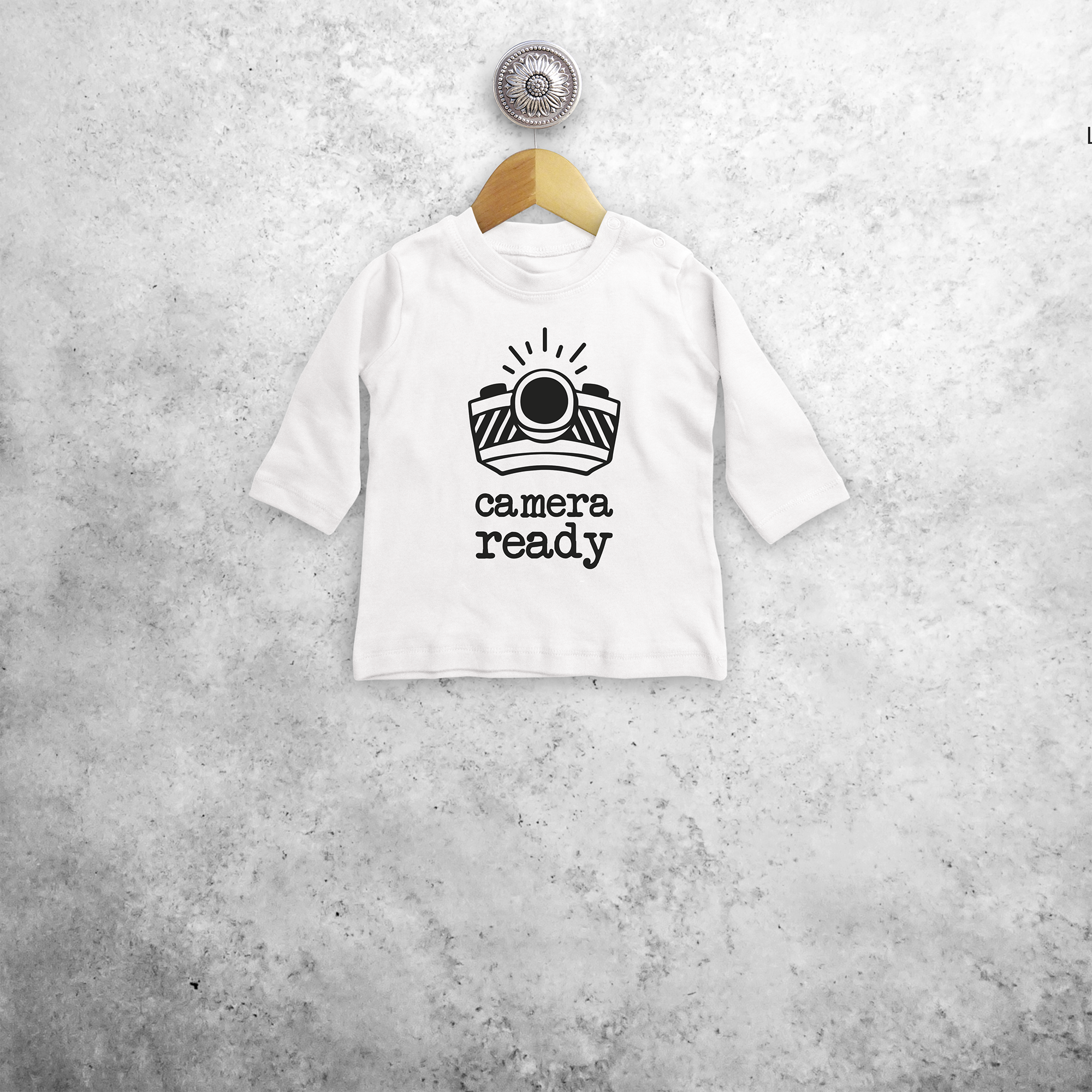 'Camera ready' baby shirt met lange mouwen