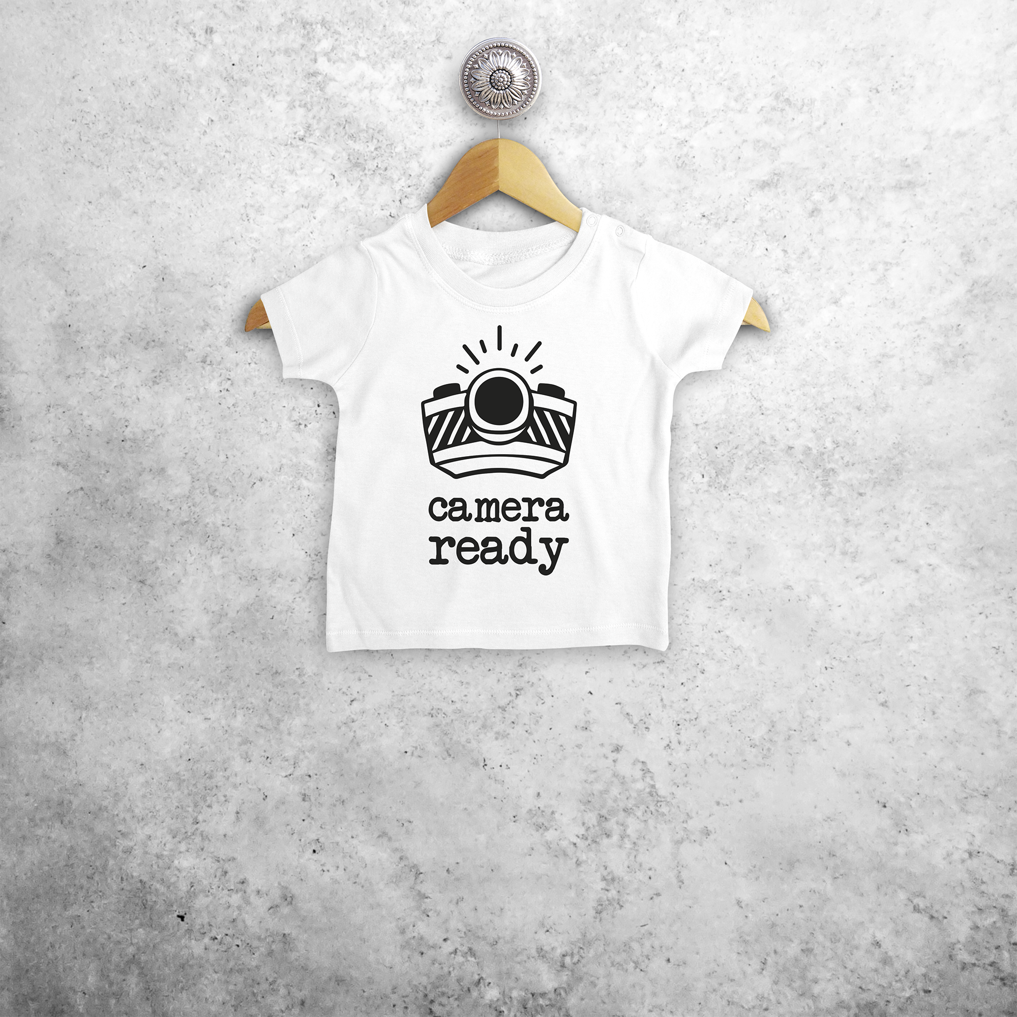 'Camera ready' baby shortsleeve shirt