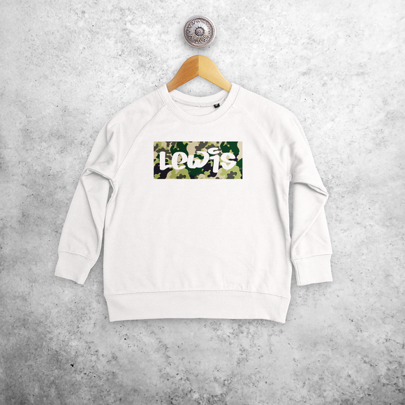 Camouflage name kids sweater