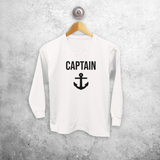 'Captain' kids longsleeve shirt