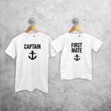'Captain' & 'First mate' matching shirts