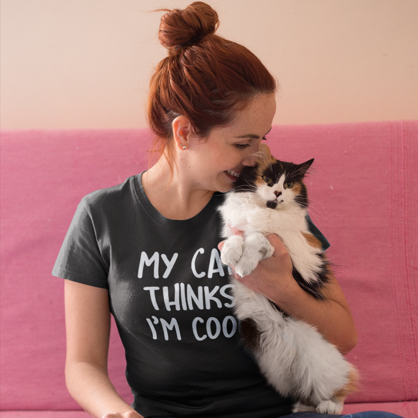'My cat thinks I'm cool' adult shirt