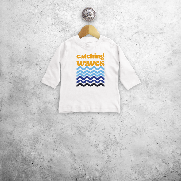'Catching waves' baby longsleeve shirt