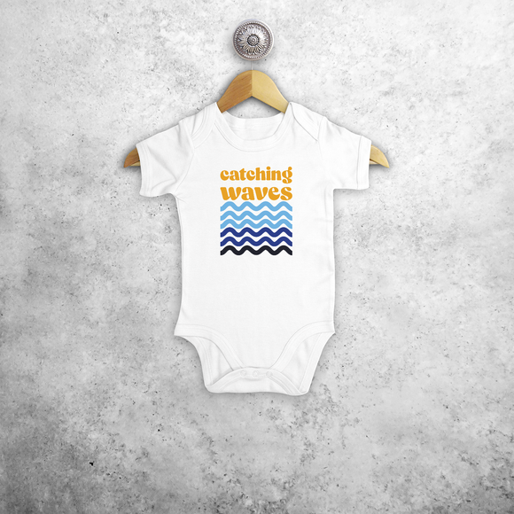 'Catching waves' baby shortsleeve bodysuit