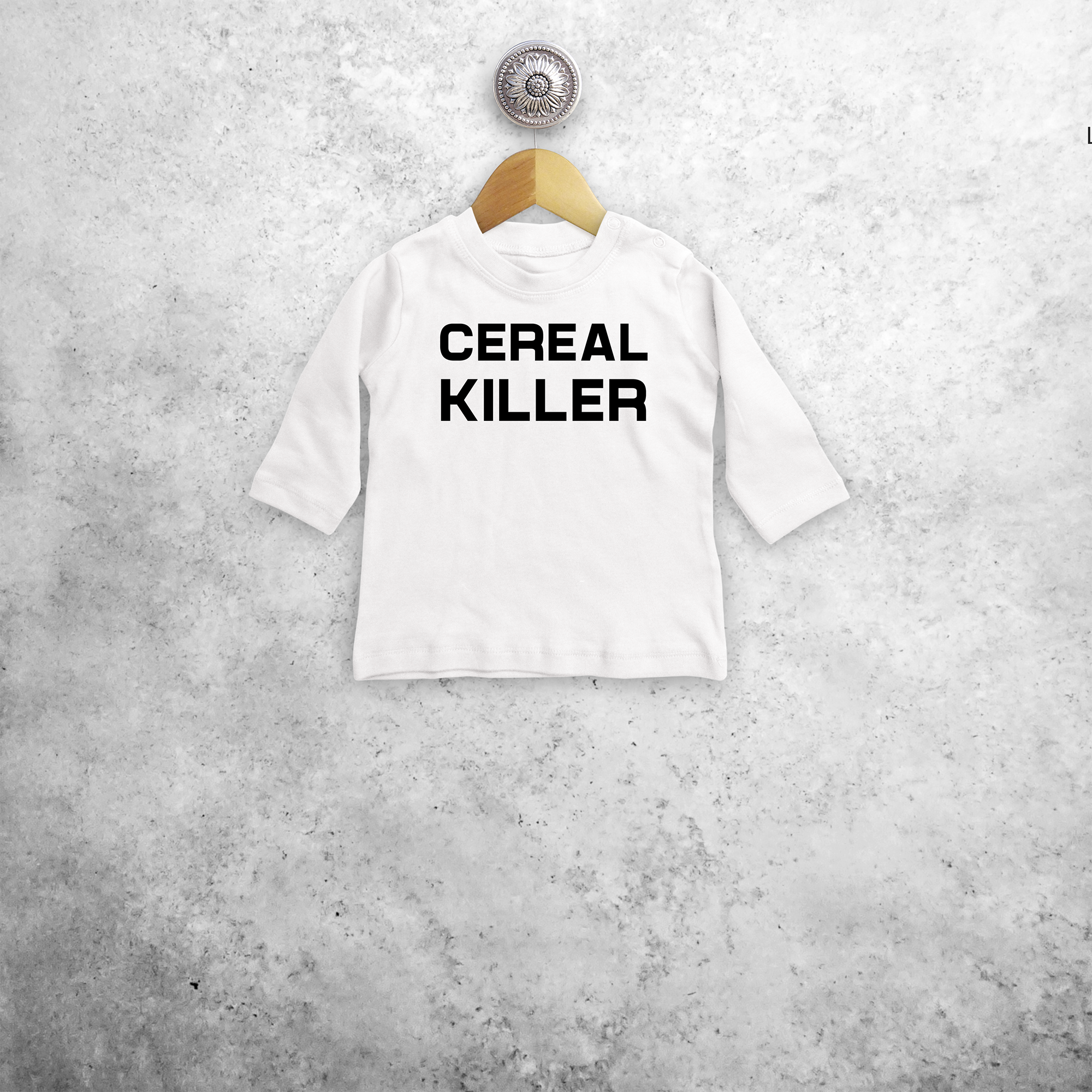 'Cereal killer' baby shirt met lange mouwen