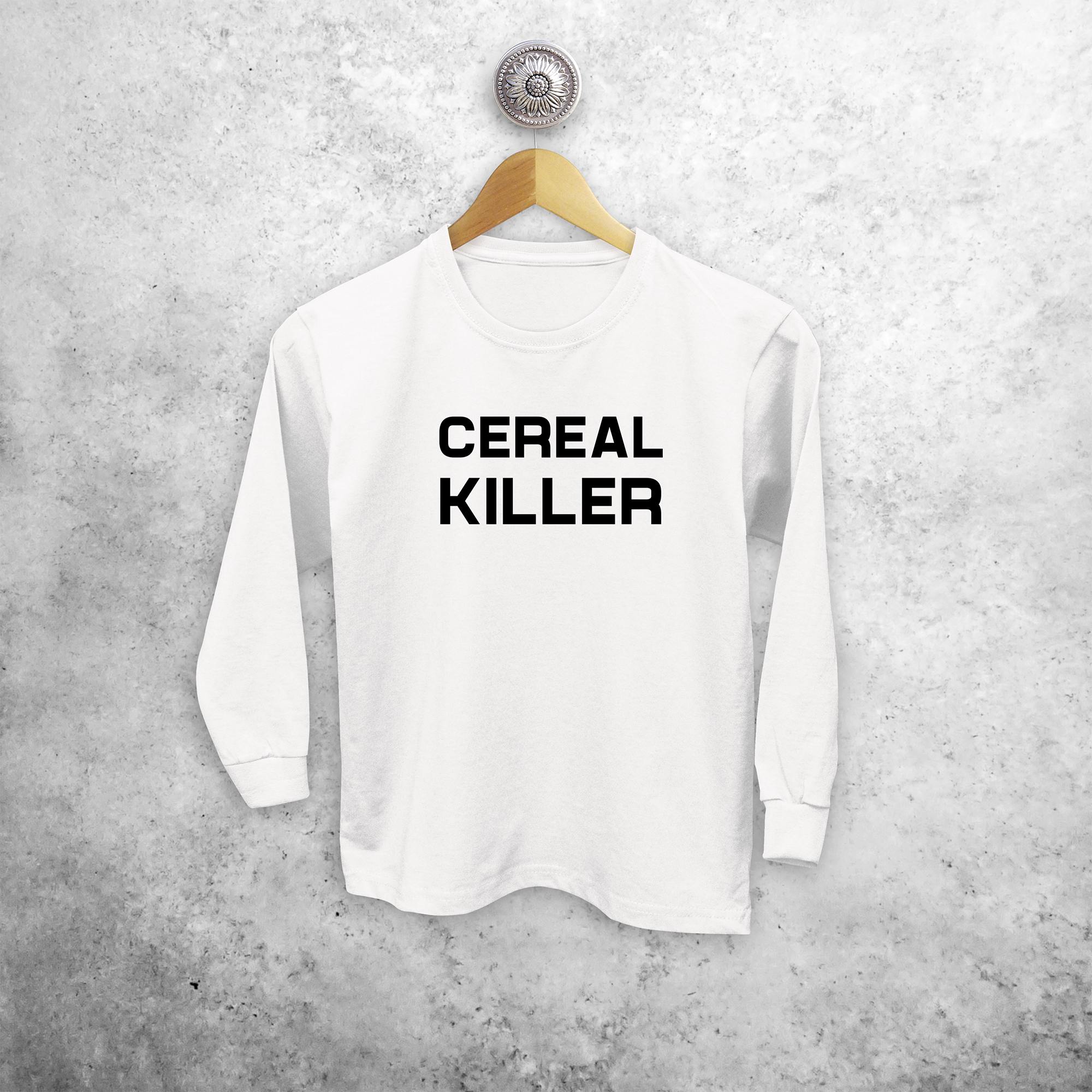 'Cereal killer' kind shirt met lange mouwen