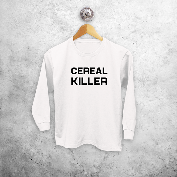 'Cereal killer' kind shirt met lange mouwen