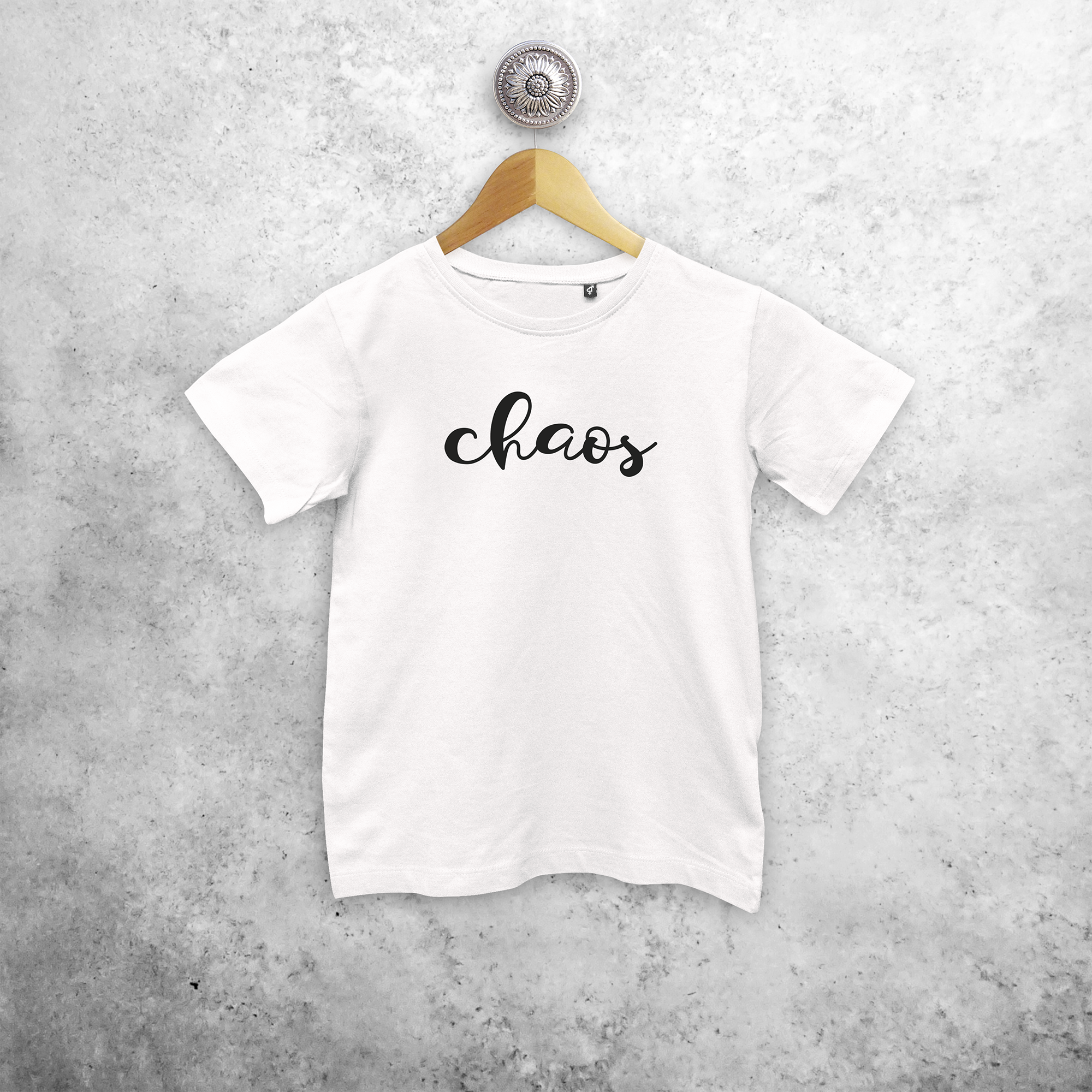 'Chaos' kind shirt met korte mouwen