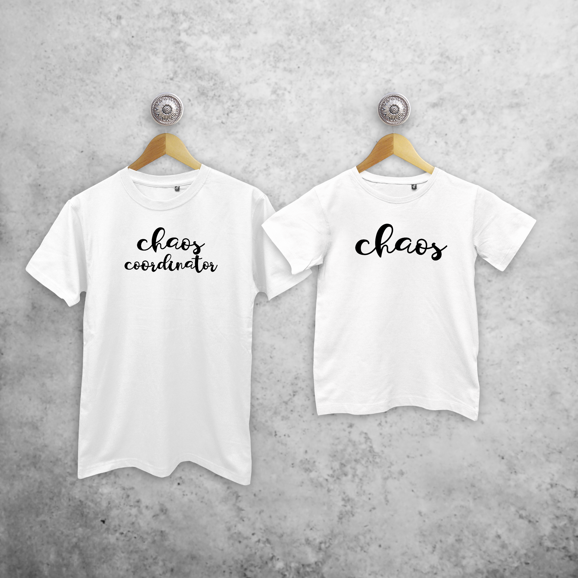 'Chaos coordinator' & 'Chaos' matching shirts
