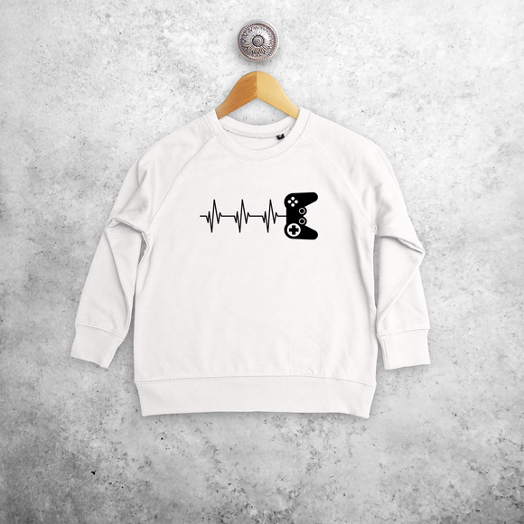 Controller and heart beat kids sweater