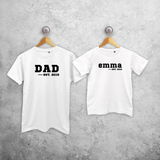 'Dad' & '-est' matchende shirts