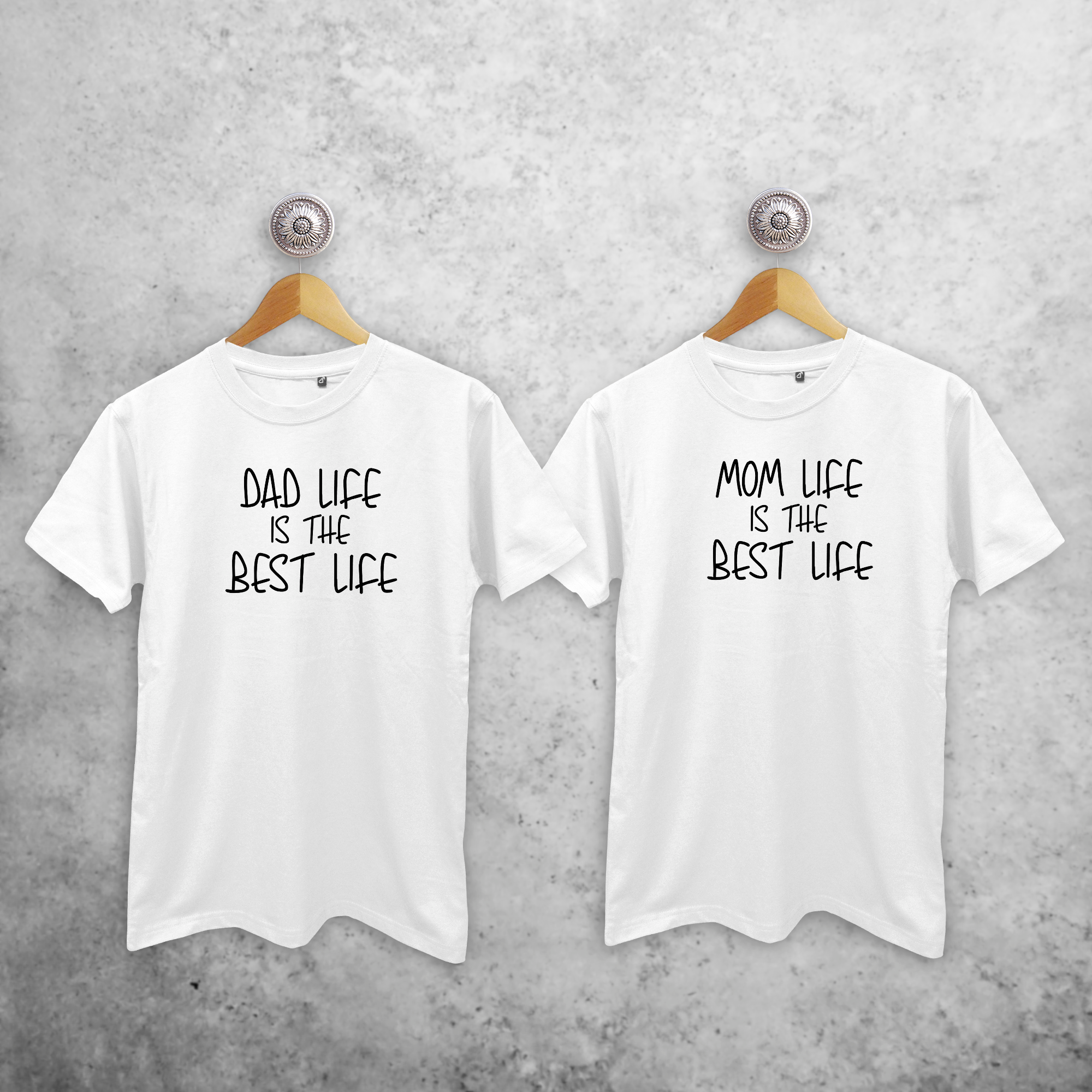 'Dad life is the best life' & 'Mom life is the best life' couples shirts