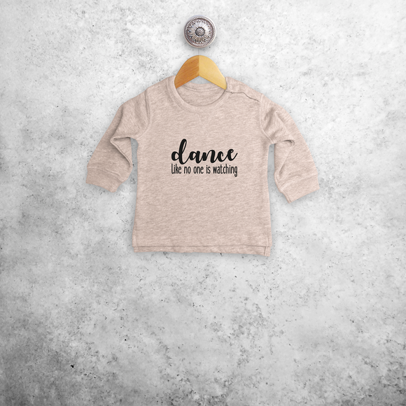'Dance like no one is watching' baby sweater