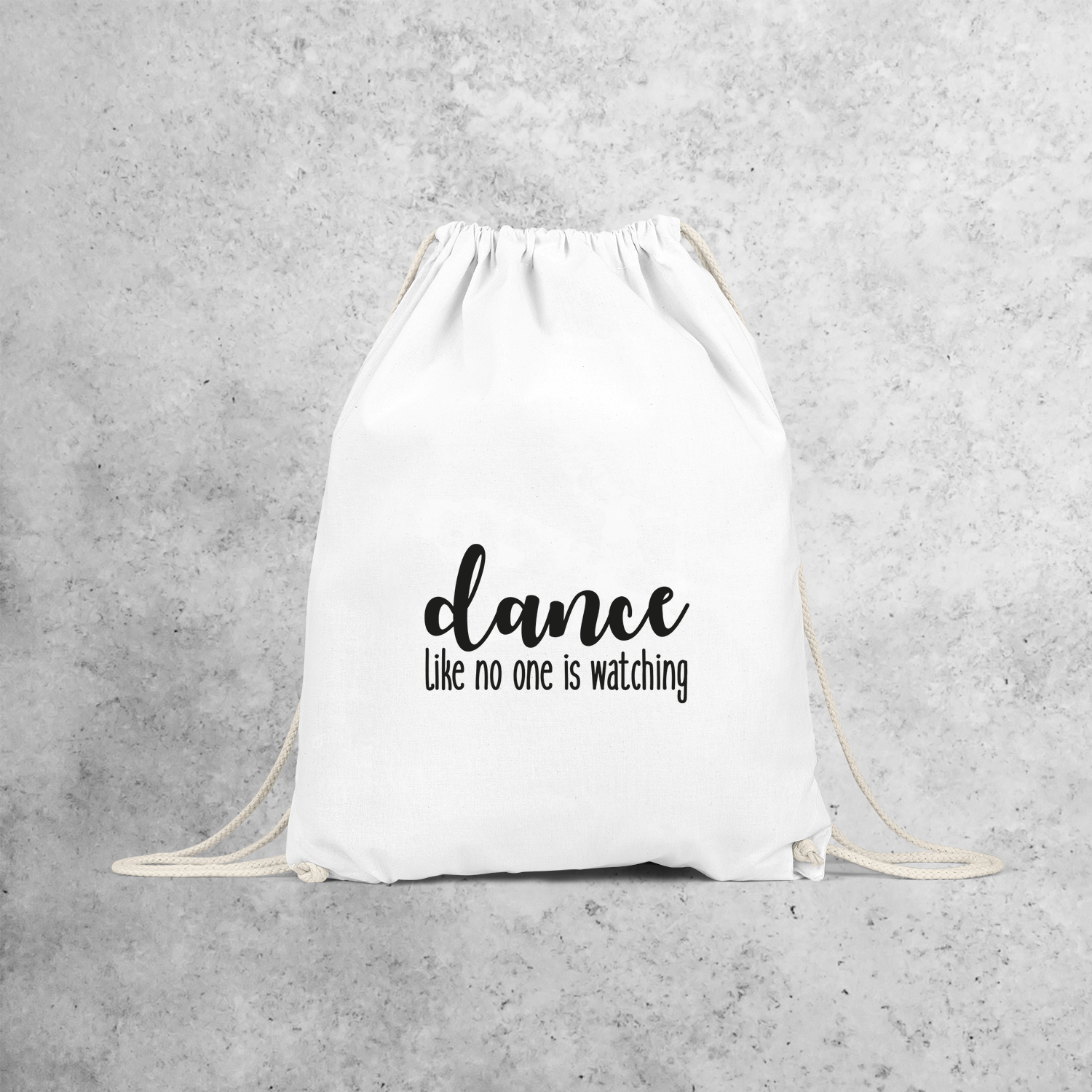 'Dance like no one is watching' backpack