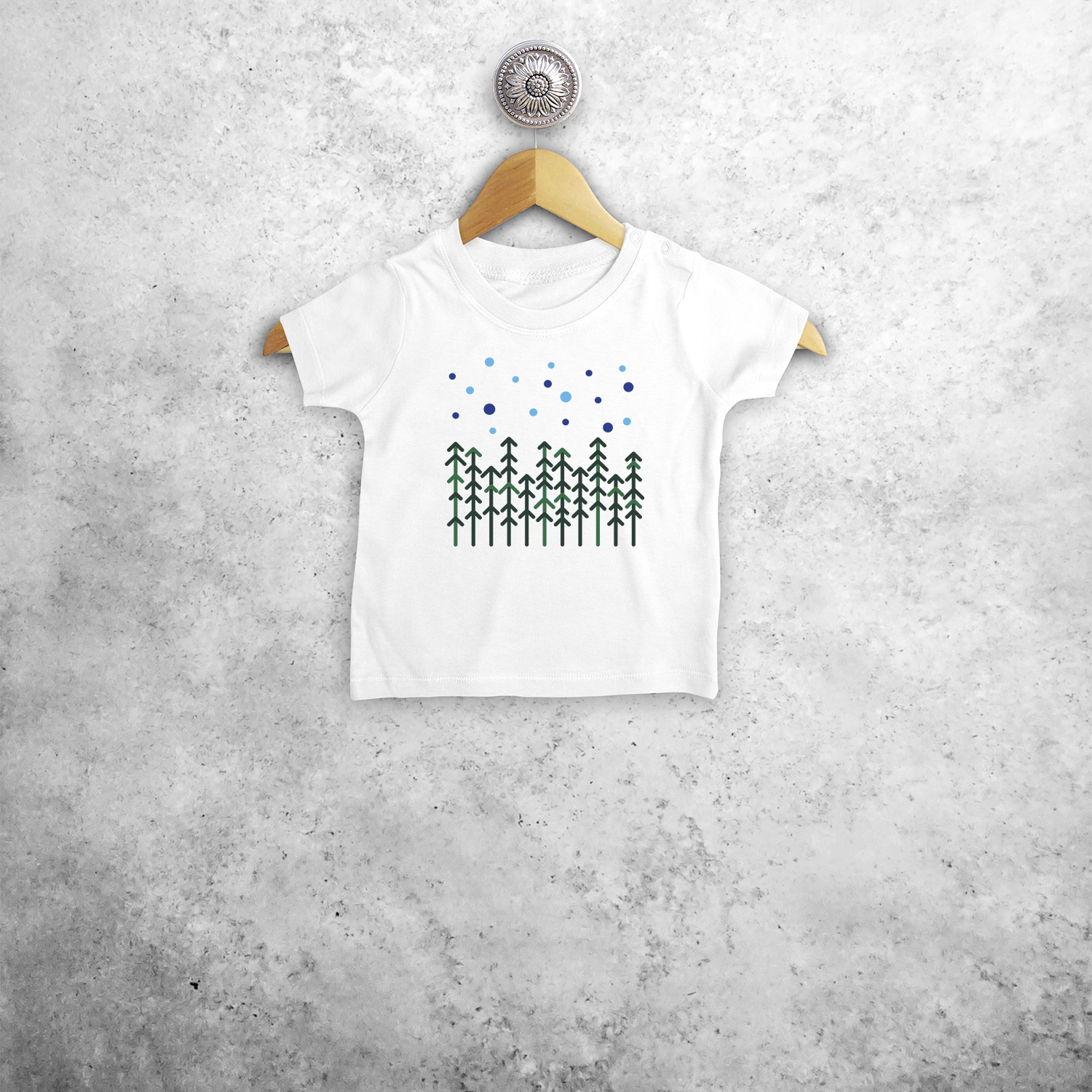 Pine trees baby shortsleeve shirt