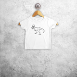 Dino with tophat baby shortsleeve shirt