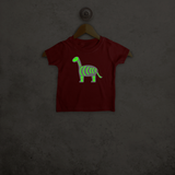 Dino glow in the dark baby shortsleeve shirt