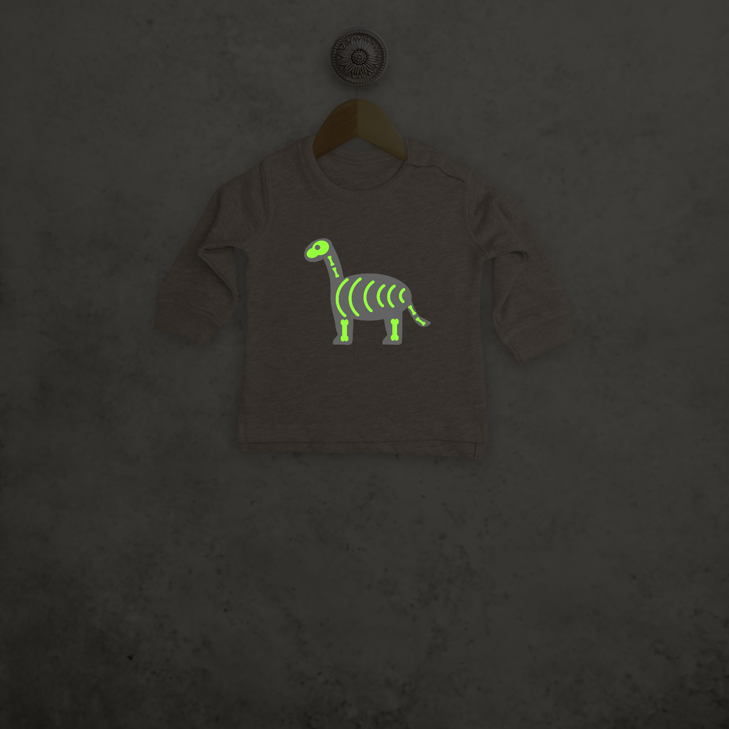 Dino glow in the dark baby sweater