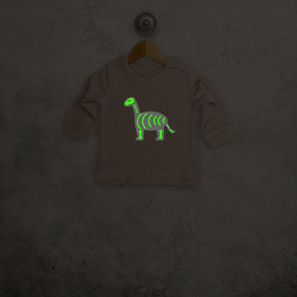 Dino glow in the dark baby sweater
