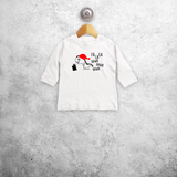 Baby or toddler shirt with long sleeves, with Dino ‘Fla La La Rawr Rawr Rawr’ print by KMLeon.