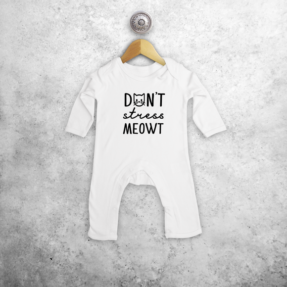 'Don't stress meowt' baby romper