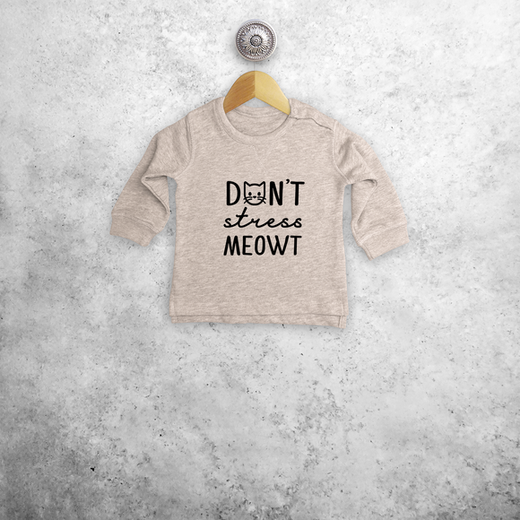 'Don't stress meowt' baby sweater
