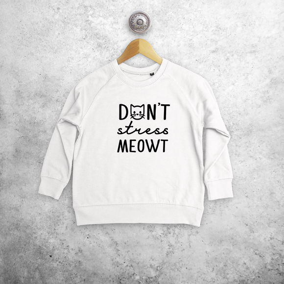 'Don't stress meowt' kids sweater