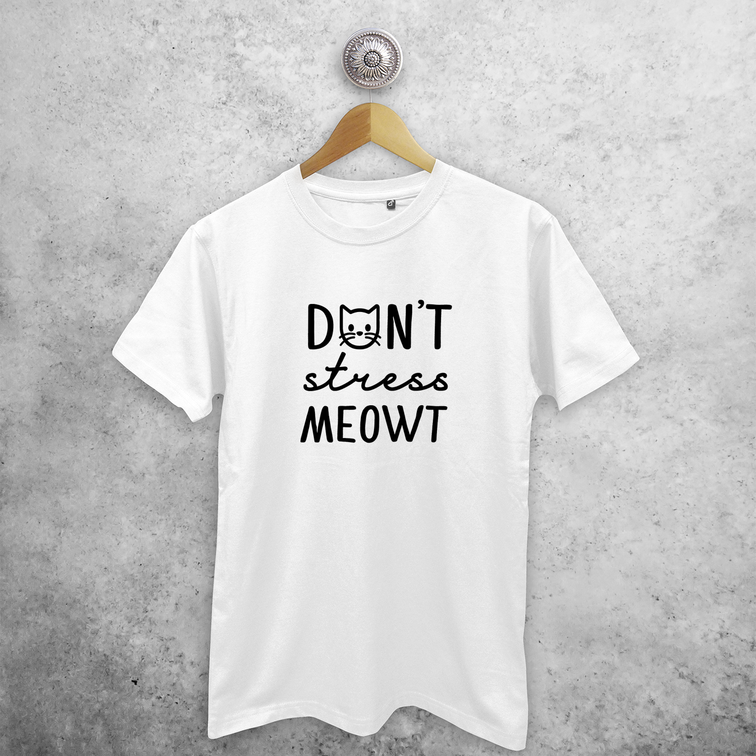 Don't stress meowt' volwassene shirt