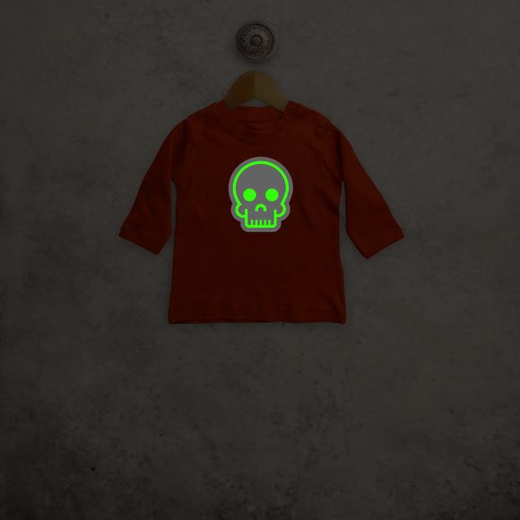 Skull glow in the dark baby longsleeve shirt