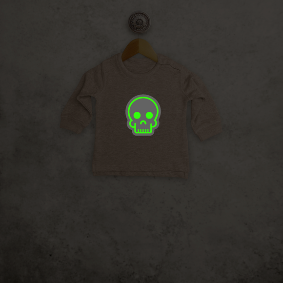 Skull glow in the dark baby sweater
