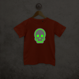 Skull glow in the dark kids shortsleeve shirt