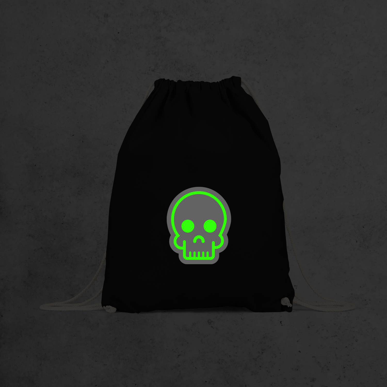 Skull glow in the dark backpack