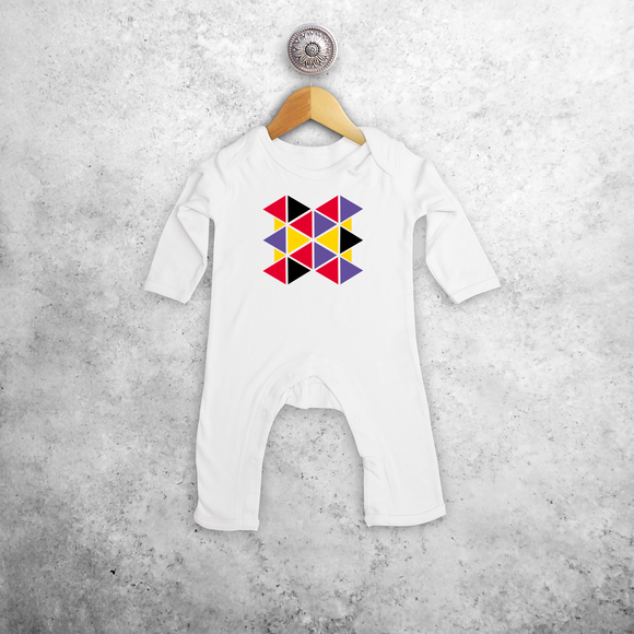 Triangles baby romper