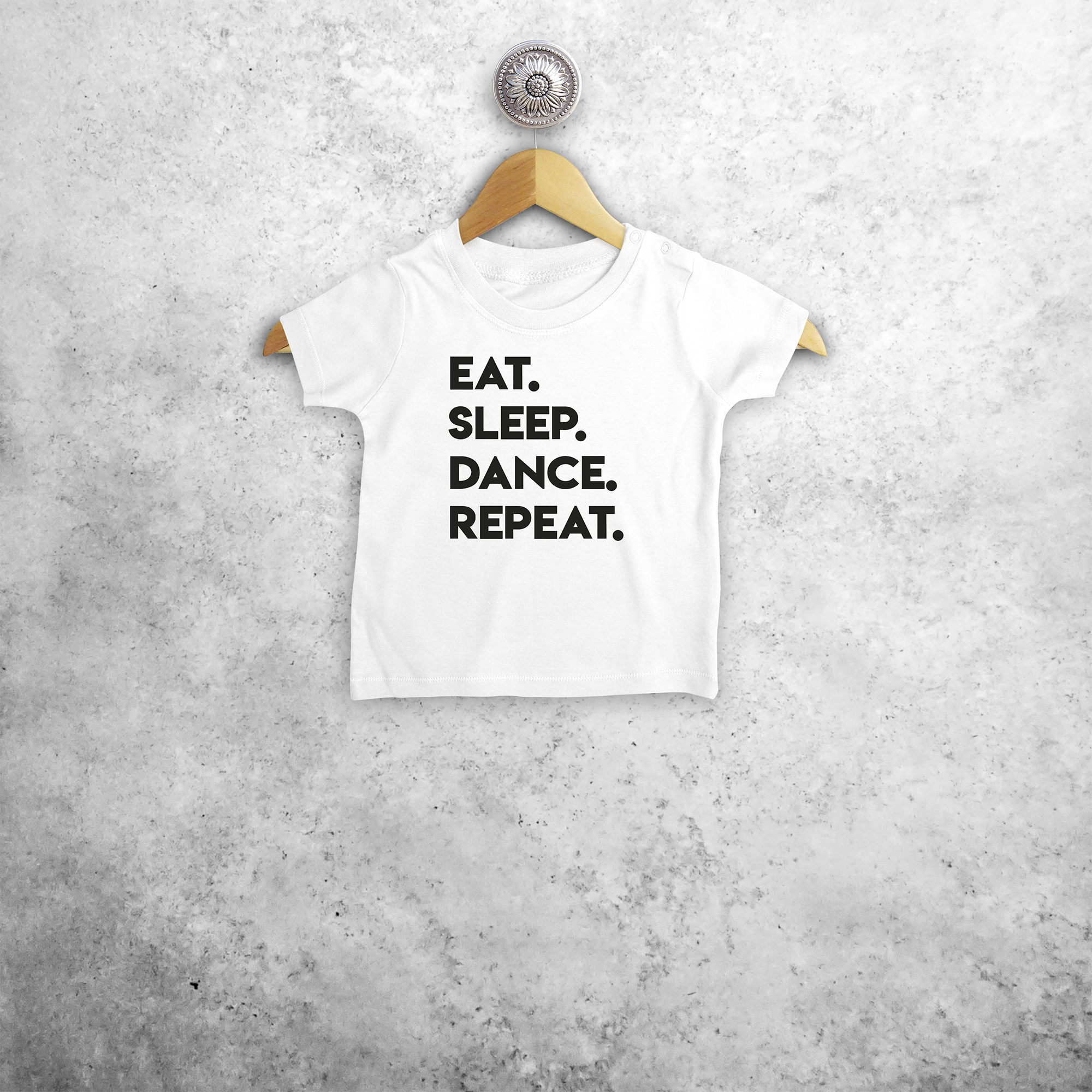 'Eat. Sleep. Dance. Repeat.' baby shortsleeve shirt