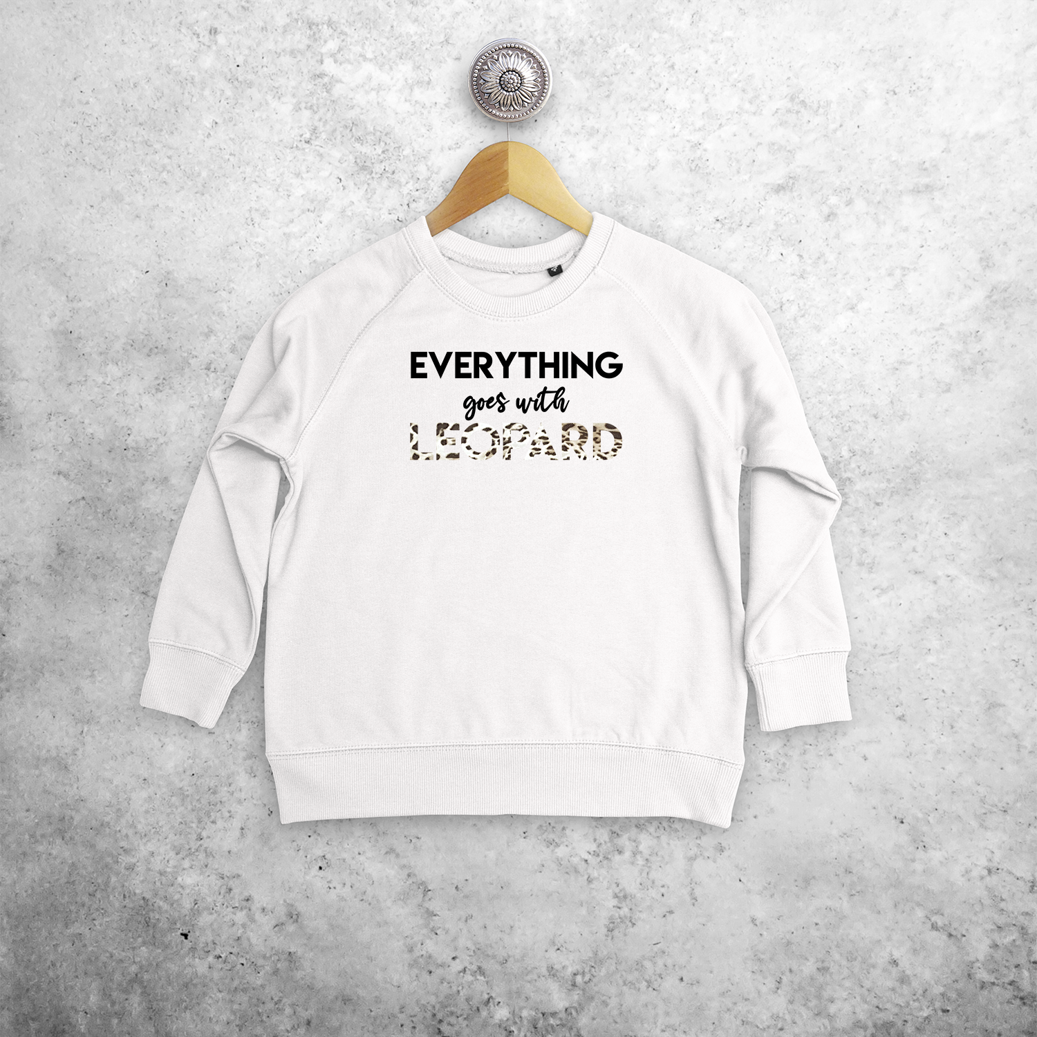 'Everything goes with leopard' kids sweater