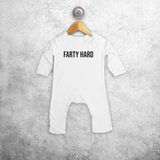 'Farty hard' baby romper met lange mouwen